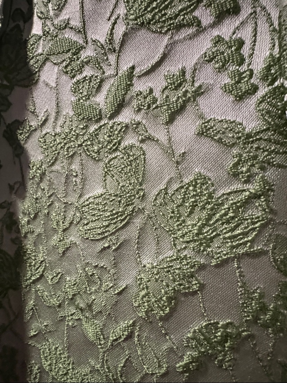 Shop the Mint Mya Green Floral Brocade Dress Girls Size 5-6 - Picture 11 of 14